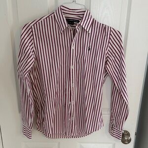 Ralph Lauren Sport Purple and White Striped Blouse